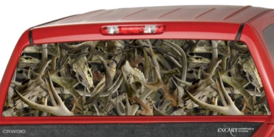 $47.20 • Buy Camo HORNS N SKULLS DEAR Window Tint Graphics Decal Sticker Truck SUV Ute Cap