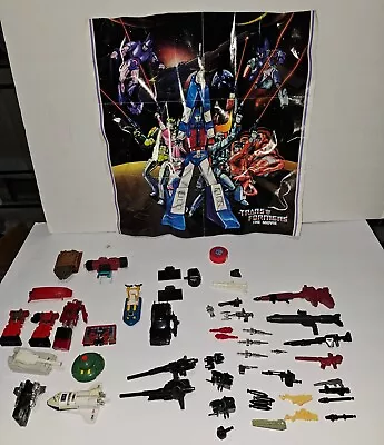 Vintage G1 Transformers Parts Lot Guns Missiles Armor Accessories 78 Pieces • $99