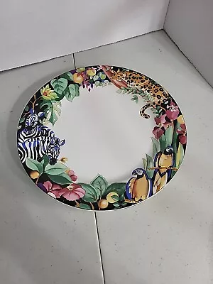 2 VITROMASTER 1993 RAINFOREST 10 3/4  SUE ZIPKIN DINNER PLATES.. Used #2 • $9.55