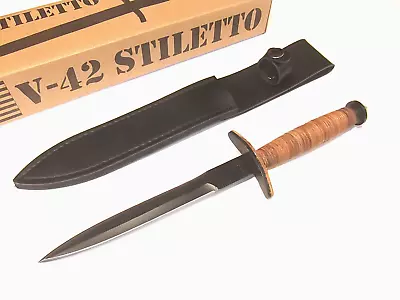 BudK BK2140 V-42 STILETTO Dagger Fixed Blade Knife 12 1/4  Overall China NEW! • $34.55