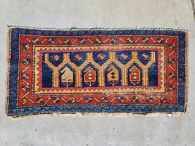 Antique Tribal Rug Kurdish Kordi Anatolian Caucasian Bagface Special Magical • $328