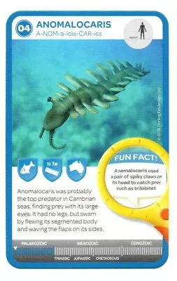 Woolworths Ancient Animals Trading Swap Collector's Single Card #04 Anomalocaris • $1.20