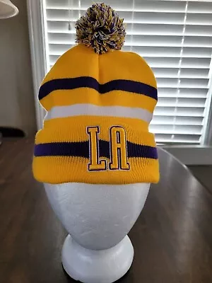 L.A. Lakers Colosseum Athletics Yellow Stocking Hat Purple Ring • $6.79