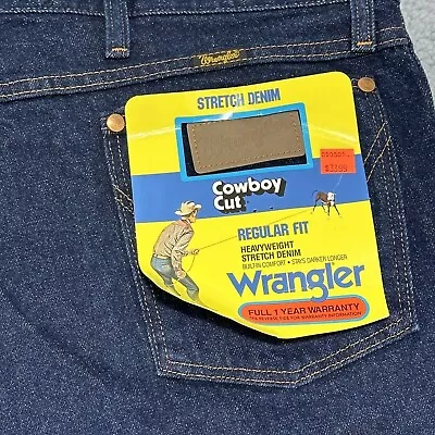 Wrangler Cowboy Cut Stretch Denim 947 Straight Leg Size 38x30 • $20