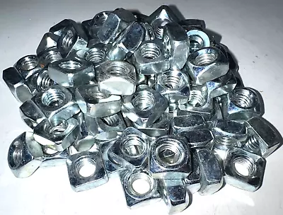 Steel Square Nut Right Hand Zinc Plated 3/8 -16 Thread 5/8  Width Lot Of 100* • $20