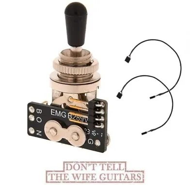 Emg 3 Pos Position Chrome Gibson Style Toggle Switch B289 Black Tip ( Scratch ) • $28