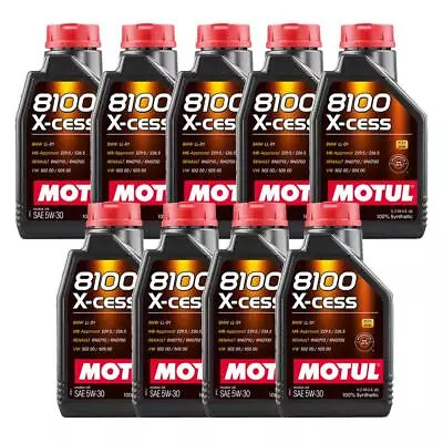 MOTUL 8100 X-cess 5W30 9L Synthetic Engine Oil 9 X 1L 108944 • $92.95