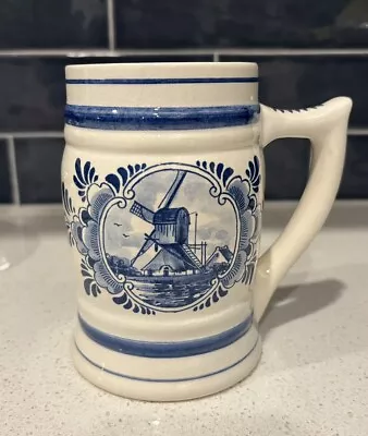 Vintage Delft Blue Holland Hand Painted Mug Cup Windmills Collectible • $9.99