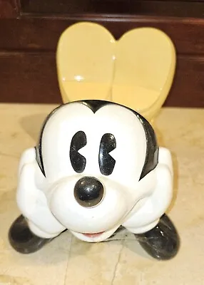 RARE Disney Mickey Mouse Laying Cookie Jar Completed Vintage Disney WITHOUT TOP • $49.99