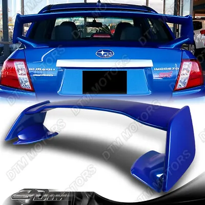 For 08-14 Subaru Impreza WRX STI Style Painted Blue ABS Rear Trunk Spoiler Wing • $185.49