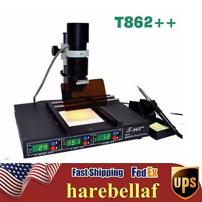 T862++ Bga Smt Smd Infrared Rework Station Irda Welder Xbox Solding Station New • $198