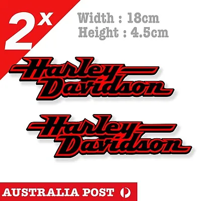 Harley Davidson Logo Motorcycle Logo Fuel Tank Helmet MotoGP Red Sticker • $8
