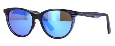 Maui Jim Cathedrals Polarized Sunglasses 782-03S Blue Black Stripe/Blue Hawaii D • $99