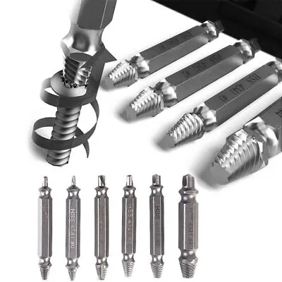 Broken Screw Extractor Remover Set Damaged Bolt Easy Out Stripped Drill Bit Tool • £3.51