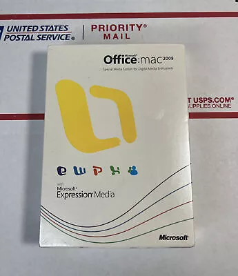 MICROSOFT OFFICE MAC 2008 With Expression Media - NEW/ SEALED - SAME DAY SHIP • $49.99