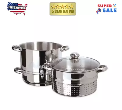 Euro Cuisine Steam Juicer Stainless Steel Stove Top Cooker Kitchen Fruit Juice • $111.99