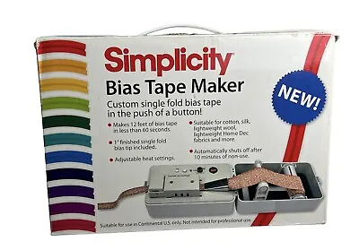 $110 • Buy Simplicity Bias Tape Maker Machine Model 881925 Tested Works