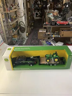 John Deere Tractor Ford F-350 - Gooseneck Trailer Hauling Set 1:32 Scale New • $40