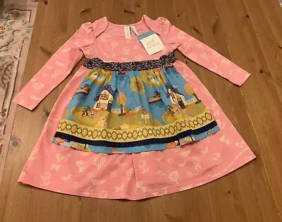 Matilda Jane Girls 6 Paint By Numbers Yellow Brick Road Apron Dress 2013 NWT Vin • $23.05