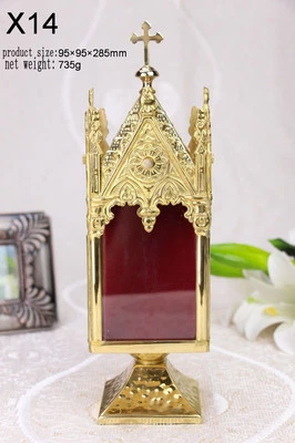 13.75 Inch High Polished Brass Monstrance Reliquary For Catholic Church Or Home