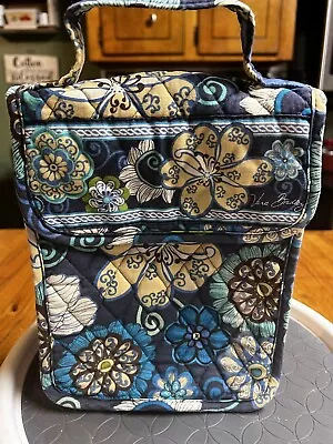 Vera Bradley Navy Blue & Floral Lunch Bag/ Tote Sack • $6.99