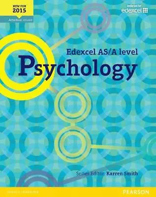 Edexcel AS/A Level Psychology Student Book + ActiveBook By Karren Smith Book & M • £64.49
