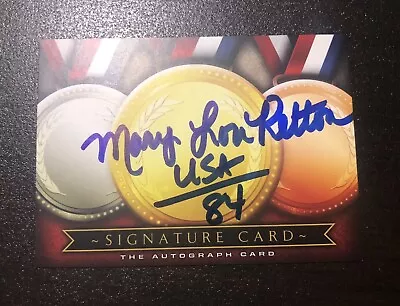 Mary Lou Retton ~ Autographed / Signed 3x5 Signature Card Olympic Gold Medalist • $50