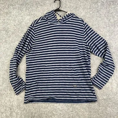 Denim & Supply Hoodie Mens Medium Blue Stripe Stretch Lightweight Ralph Lauren • $19.62