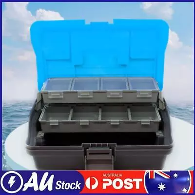 3-Layer Folding Fishing Storage Boxes Multipurpose Fishing Gear Box With Handle • $25.69