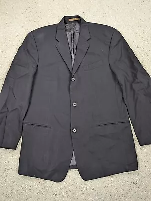 VINTAGE Todays Man Blazer Mens 38R Black Wool 3 Button Sport Coat Suit Jacket 38 • $22.94