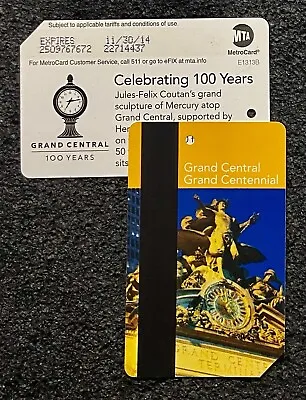 Expired Metro Card Transit .New York. Subway. GRAND CENTRAL ANNIVERSARY 100 YEAR • $7.99