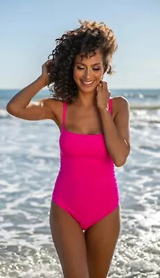 La Blanca Hot Pink Island Goddess One Piece Swimsuit Size 12 • $28.99