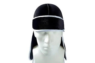 Velvet Durag With White Border Bandana Du-Rag Headwrap For Waves Locks & Braids • $4.82