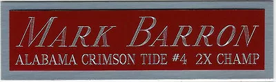 Mark Barron Nameplate For Autographed Signed Football-helmet-jersey-photo Case • $8.99