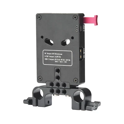 $99 • Buy NITZE V-MOUNT Battery Plate Adapter QR V-lock W/ 15MM Rod Clamp N21-D7 Universal