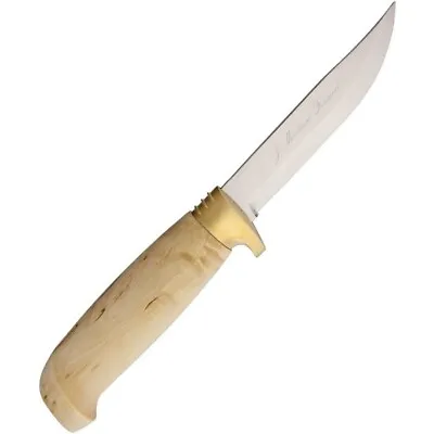 Marttiini Golden Lynx Fixed Knife 4.12  Stainless Steel Blade Curly Birch/ABS • $41.69