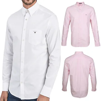GANT Mens Oxford Shirts Regular Fit Casual Cotton White Button Down Shirt S 2XL • £34.99