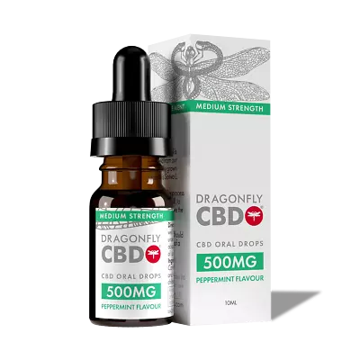£18 • Buy CBD Oil 500MG Oral Vegan Organic Drops 10ml Mint Orange Cinnamon Anise Dragonfly