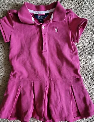 £10 • Buy RALPH LAUREN POLO PINK DRESS Kids 2T & 2x Tops 3T Yellow & Grey