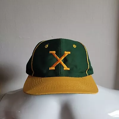 Vtg 90s Amapro OS Malcolm X  Snapback Oakland As Colorway • $72.43