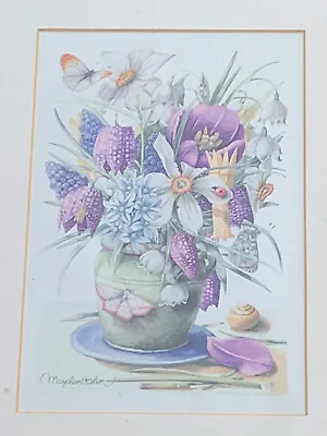 Vintage Hallmark Marjolein Bastin Lilac Wisteria Butterfly Ladybug Art ❤️sj7m4s • $99