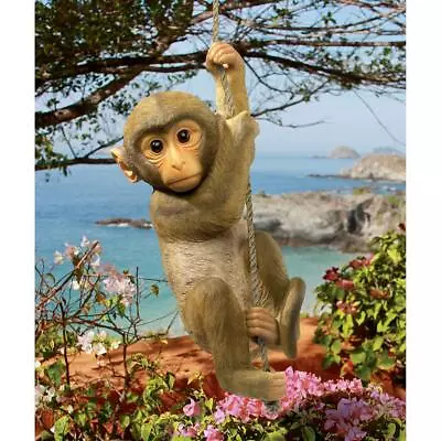 Exotic Climbing Rope Baby Chimpanzee Monkey Wildlife Yard And Garden Statue • $68.02