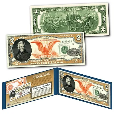 1882 Series Andrew Jackson $10000 Gold Certificate Designed On A Modern $2 Bill • $15.95
