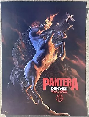 PANTERA Ball Arena 2023 Denver Colorado “Bluecifer” 18x24 Concert Poster 59/275 • $154.12