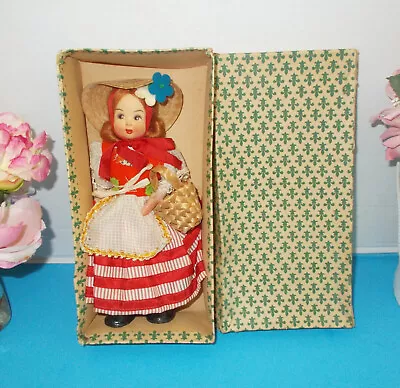 Vintage 1950s Galleria Del Roma Souvenir 8  Doll In Original Box Rome Italy • $14.95