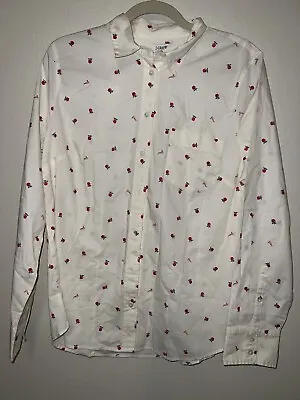 Org $79 NWT J.Crew Women’s Size Large  Apples Button Down • $42