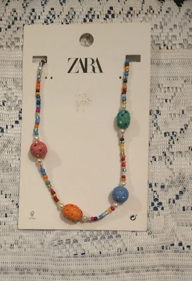 $15 • Buy Zara Jewelry Braided Multicolors Necklace
