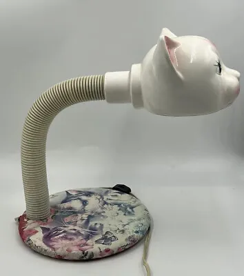 $84.99 • Buy Vintage Retro Mid Century Whimsical Cat Head Gooseneck Desk Lamp Rare 