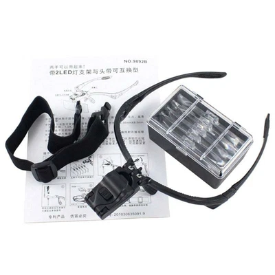 £12.62 • Buy Handsfree Head Mount Magnifying Glass Visor Headset Loupe Tools Professional