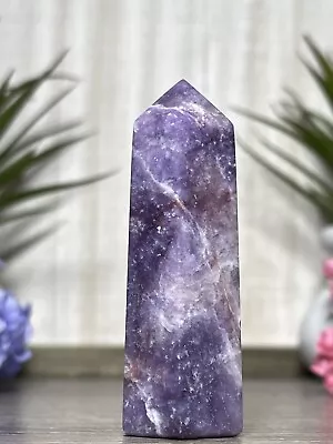 LEPIDOLITE TOWER 💜 Purple Mineral Mica Stone Crystal Chakra Reiki Witch Point • $17.55